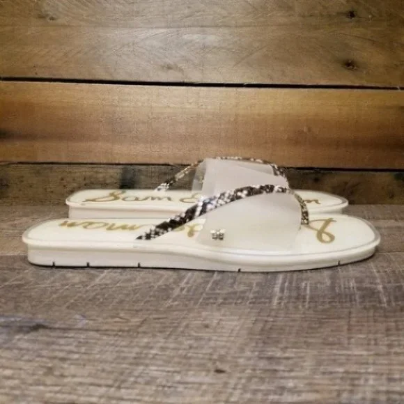 NEW Sam Edelman Luciana Semi-Opaque Slide Sandals - Picture 1 of 8